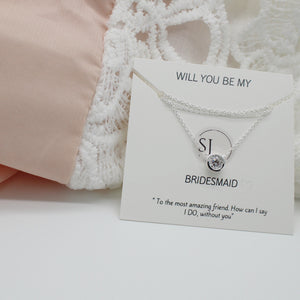 Bridesmaid crystal Necklace - Savi Jewelry